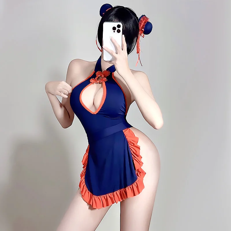 Anime japonês Cosplay Trajes para Mulheres, Lingerie Erótica, Tentação Uniforme, Adulto Sexo Pornô Roupas, Bodysuit Sexy, Conjunto de Avental