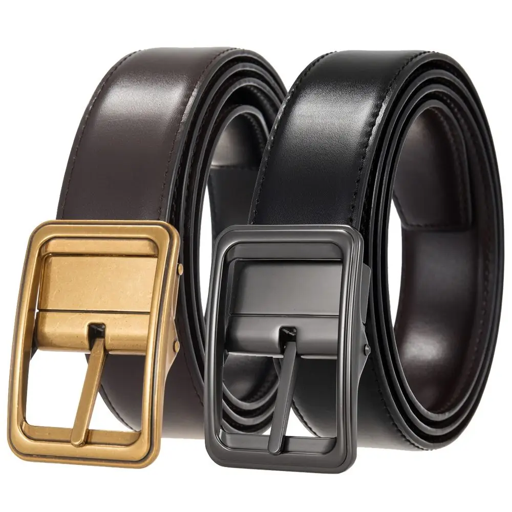 

Man Luxury Design Genuine Leather Belt Casual Versatile Pin Buckle Waistband Trouser Dress Belts