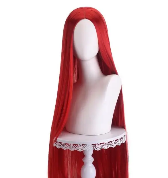 

40 inch colored anime long straight center split bangs women's synthetic wig suitable for holiday parties, ball role-playing cos