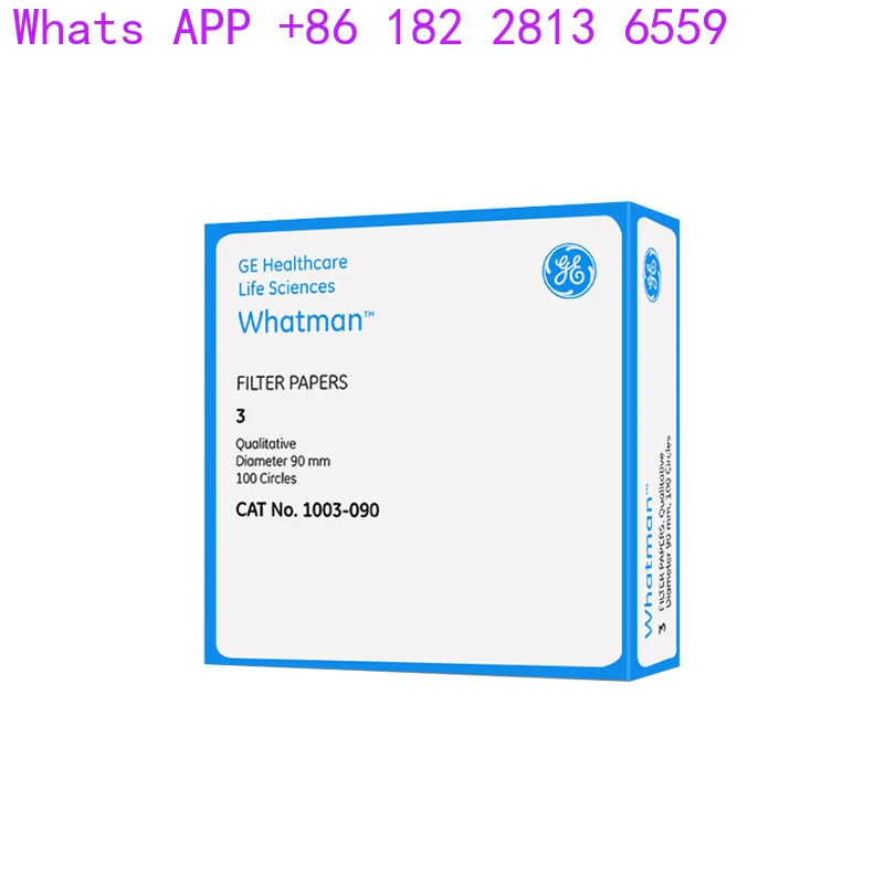 Whatman3 Qualitative filter paper 1003-055 070 090 110 150 185 Medium speed laboratory filter paper 100 sheets/box