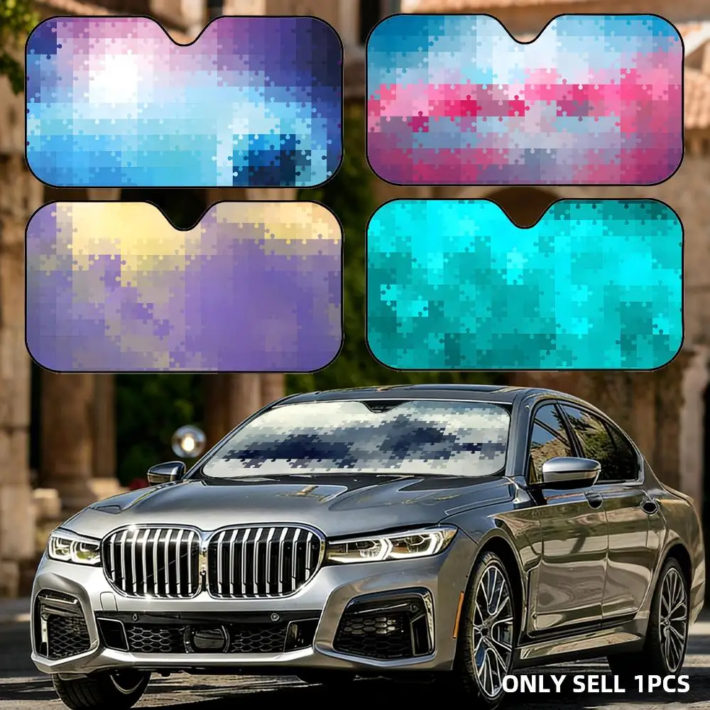 

Puzzle Sun Visor Foldable Universal Car Windshield Sun Shade UV Protection Reusable Heat Insulation Foldable Cover