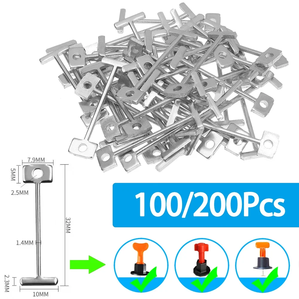 50/100pcs Pavimento Parete Sostituire Ago In Acciaio Chiodo Per Il Sistema di Livellamento Piastrelle Livellatore In Ceramica Regolatore Piastrelle