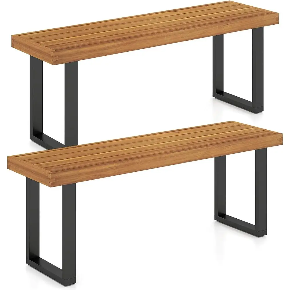 

Садовая скамья Tangkula из акации, 48 дюймов, для патио, с металлическими ножками, с реечным сиденьем, без спинки, для пикника, в стиле фермерского дома