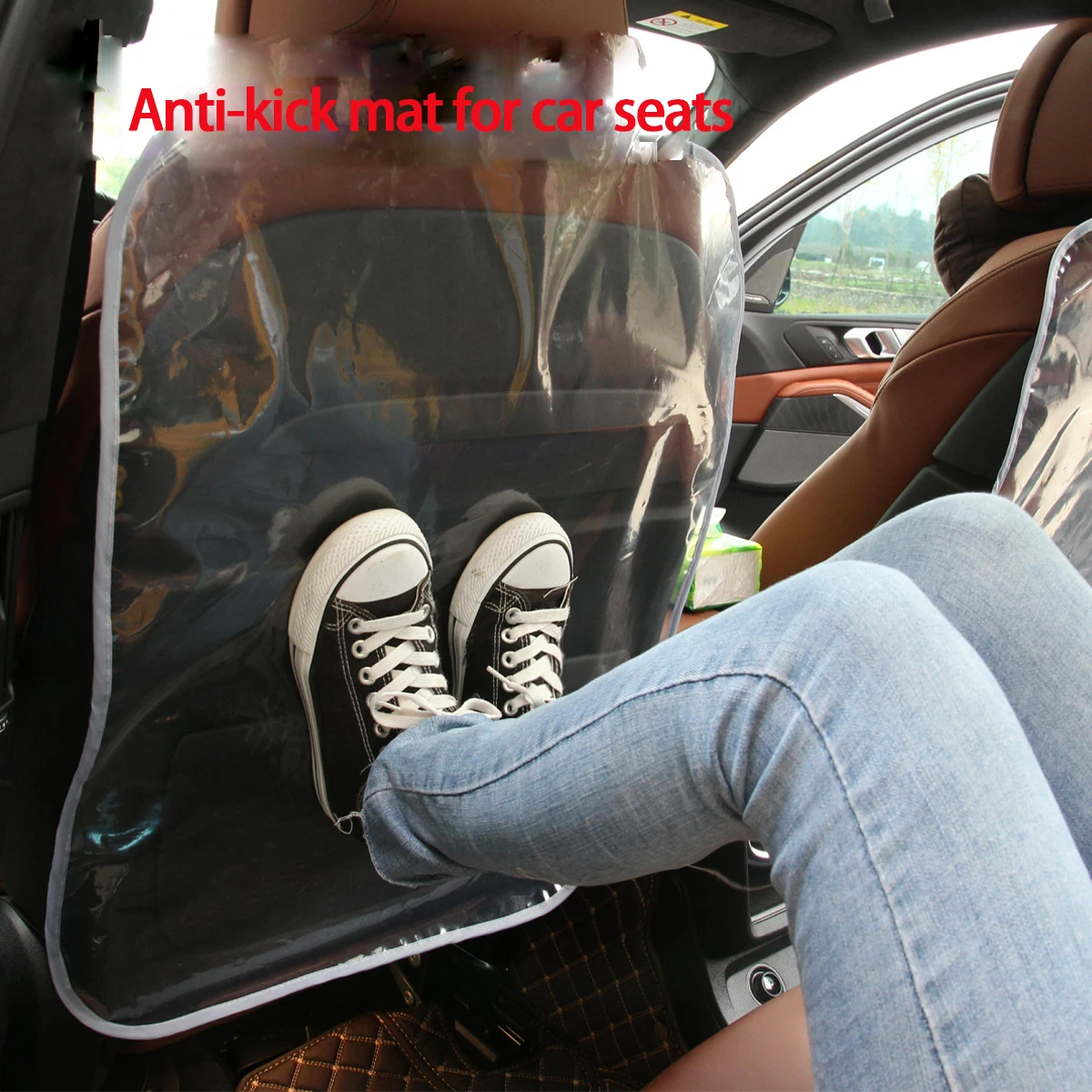 

Car seat back cover anti-dirt mat PE film seat back child anti-kick anti-slip anti-tread anti-dirt mat