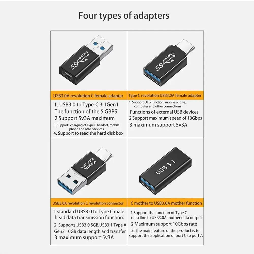 USB 3.0 Connector USB Naar USB Adapter 5Gbps Gen1 Man op Man Vrouw USB Converter SSD HDD Kabel Extender USB 3.0 Verlengstekker