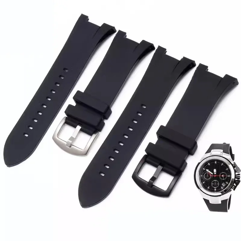 Watch High Quality Silicone Rubber Watchband For AX1803 AX1802 AX1040 AX1050 Men Watch Strap Special 32X14mm Bracelet