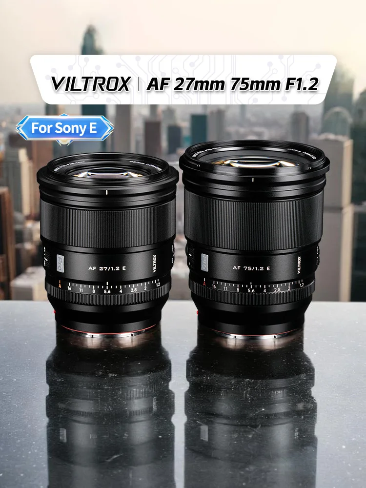 【 Do Brasil 】 Viltrox 27mm 75mm F1.2 Pro APS-C Auto Focus Camera Lens for sony E A6400 ZVE10 A6600Nikon Z Z6 Z30 Z60 27 F1.2 1.2