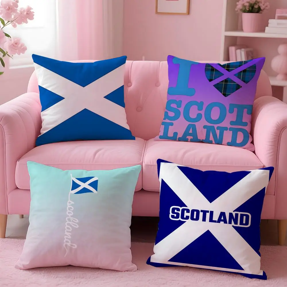 Scotland SCO flag Cushion Cover Eco-Friendly Odorless Healthy Pillowcase Soft & Comfortable Kid-Safe No Filling