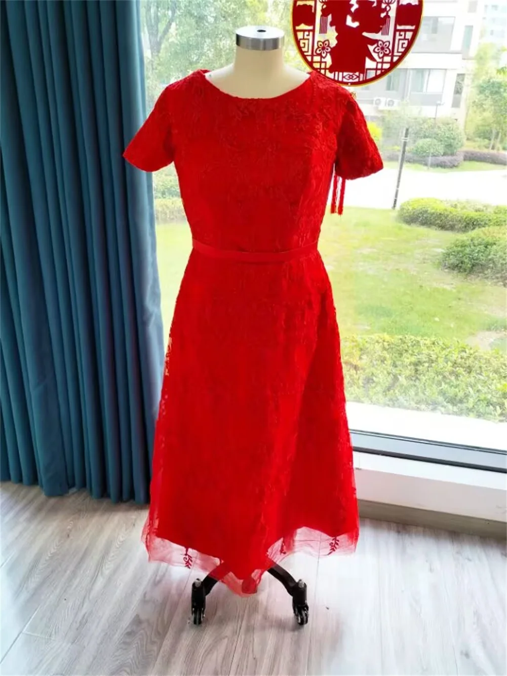 Apliques de encaje personalizados, vestidos para madre de la novia para mujer, vestido de fiesta de manga corta, vestidos de noche formales largos de tul