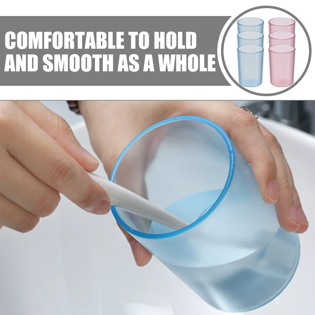 

6Pcs Reusable Toothbrush Holders Bathroom Cups Couple Mouthwash Tumblers Multi Purpose Storage Drinking Cups Travel Home School