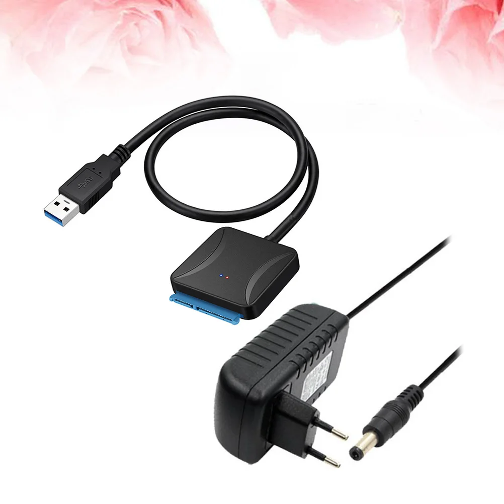 

3.5 Inches Hard Disk Hard Drive Adapter Cable Eu Plug Converter Transfer High Compatibility for SSD Up to 10TB