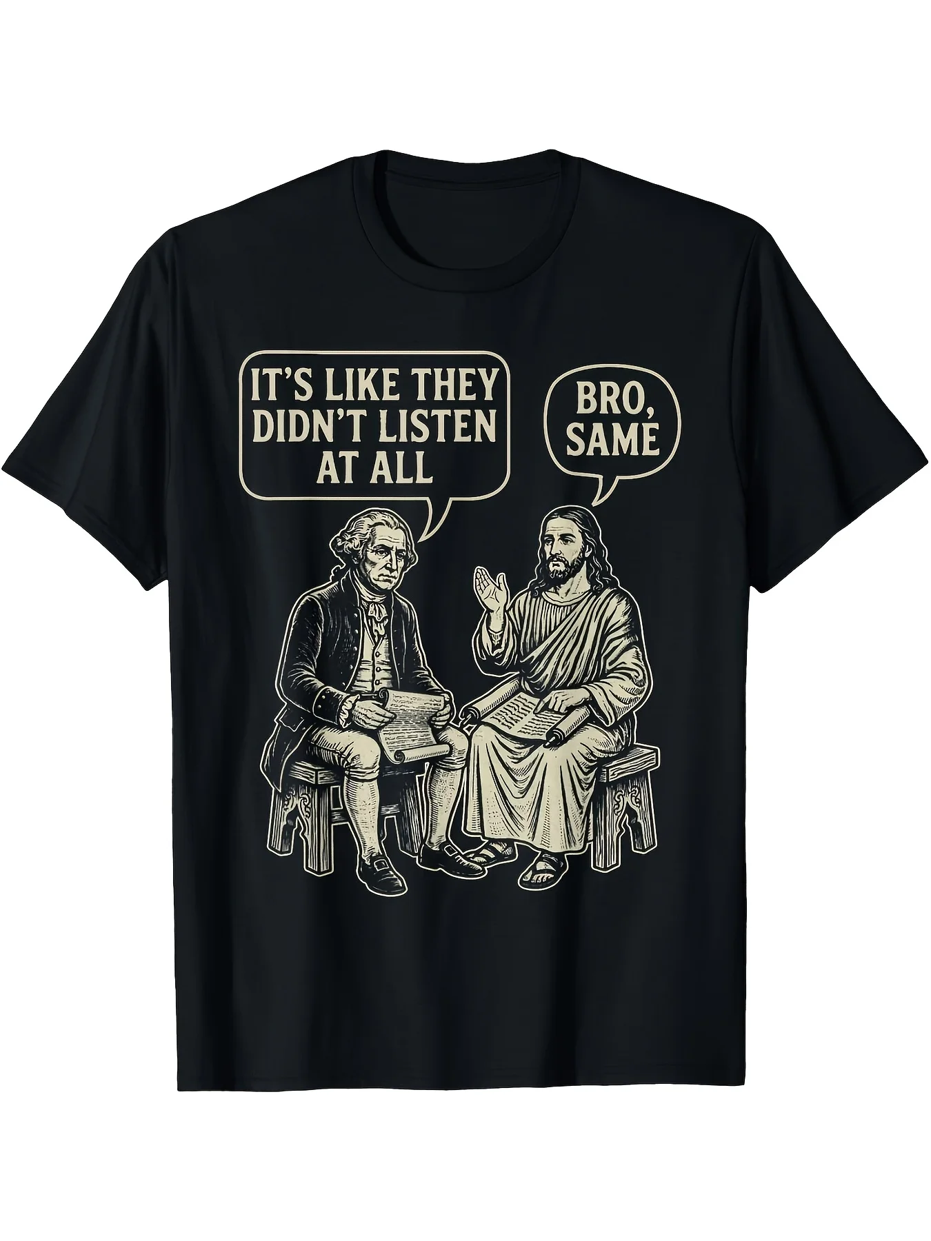 They Seem Like They Didn'T Even Listen to It - Funny Meme Men's T-Shirt, Trendy Couple's Top, Short Sleeve Street Style Comfortable T-Shirt, Casual Summer T-Shirt, Must-Have Fashion T-Shirt, Round Neck Medium Size T-Shirt