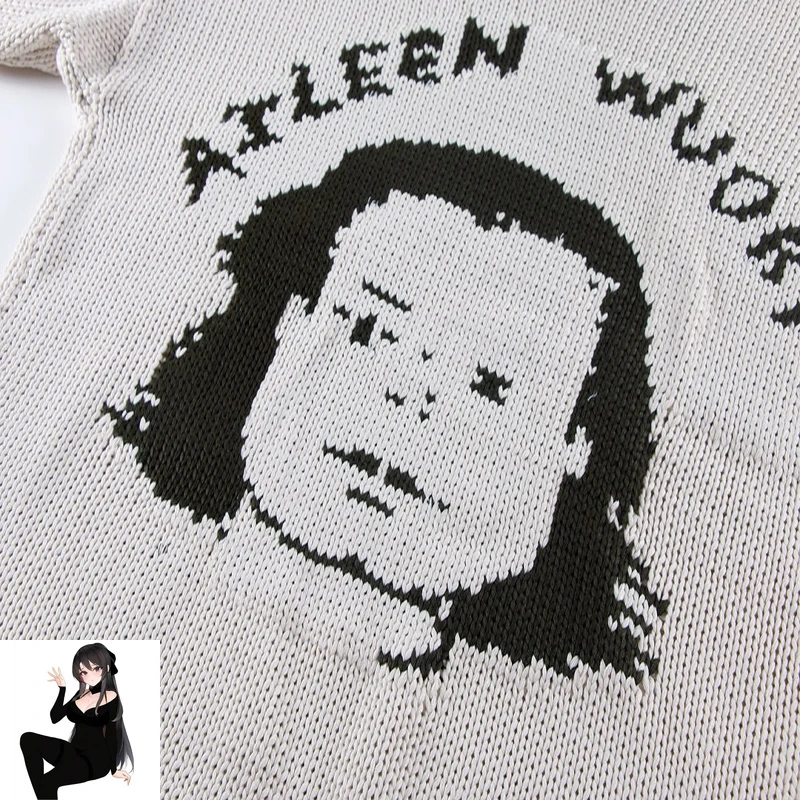 Dikker Enfants Rijkdom Deprimeert Knitt Trui Erd Cartoon Portret Sweatshirts Mannen Vrouwen Winter Ronde Hals Trui Met Tag