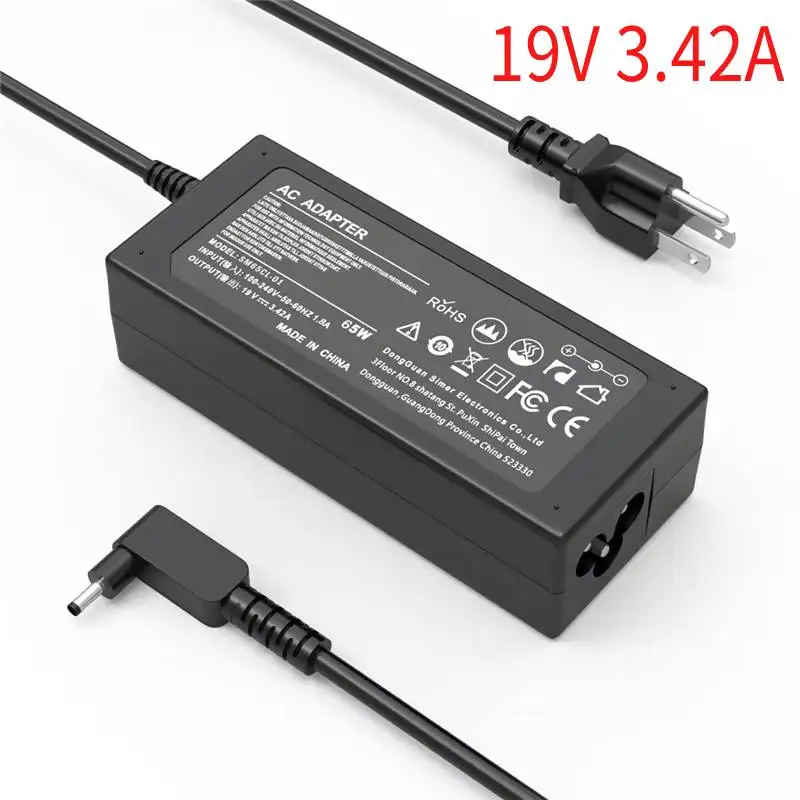 F-T 65W 19V 3.42A cargador de CA para Acer Aspire 1 3 5 A515-44 A515-45 A515-46 A515-54 A515-55 A515-56 A115-32 A315-23