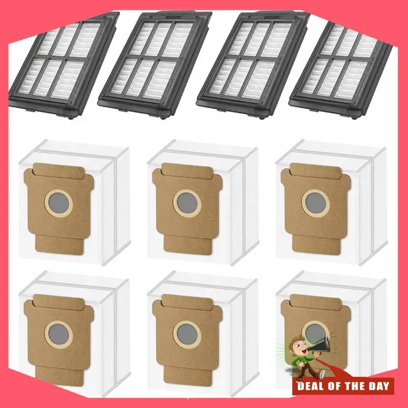 จัดส่งตลอด 24 ชั่วโมง 10PCS เครื่องดูดฝุ่นอุปกรณ์เสริมสําหรับ Irobot Roomba Plus 505 Combo/405 Combo ตัวกรอง HEPA ฝุ่น
