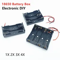 New 18650 Power Bank Cases 1X 2X 3X 4X 18650 Battery Holder Storage Box Case 1 2 3 4 Slot Batteries Container With Wire Lead