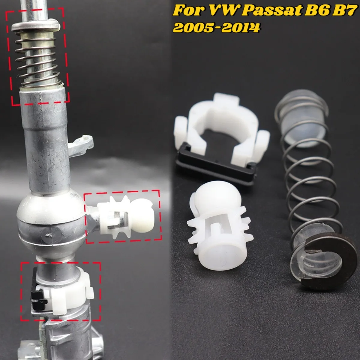 For VW Passat B6 B7 2005-2014 MT Shift Issue Fix Linkage Rebuild Kit Gear Shifter Selector Lever Shaft Gear Stick Spring Bushing