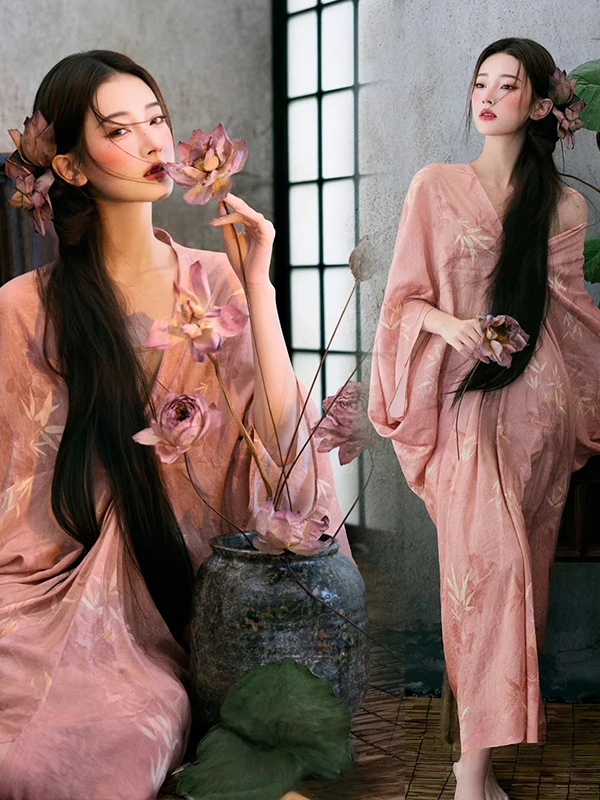 

Retro Style Pink Halter Dress Slimming Waist Photography Studio Art Photo Women's Fashion Stage Costume New Arrival 2025 Autumn