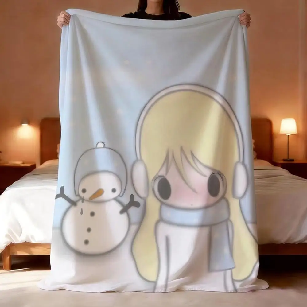 Ye You Shang Qiu Throw Lightweight 240g Flannel Blanket Soft Skin-friendly for Summer Cooling