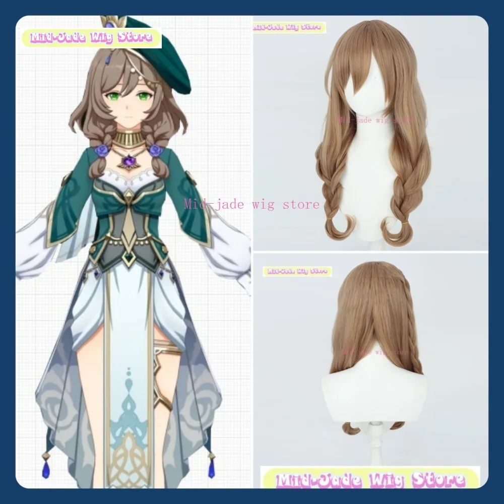 

Mid-jade Wig Genshin Impact Lisa New Skin Dendro Delusion Cosplay Wig Anime Game Role Playing Synthetic Hair Halloween Party
