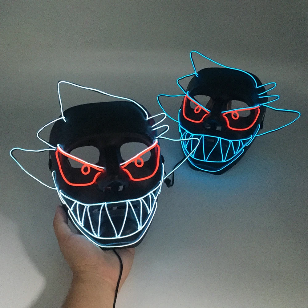 

LED Shark Head Mask Dance Costume Props Hip-hop Mask Ghost Dance Glow Cosplay Shark Mask Luminescent Mask For Men Mascara