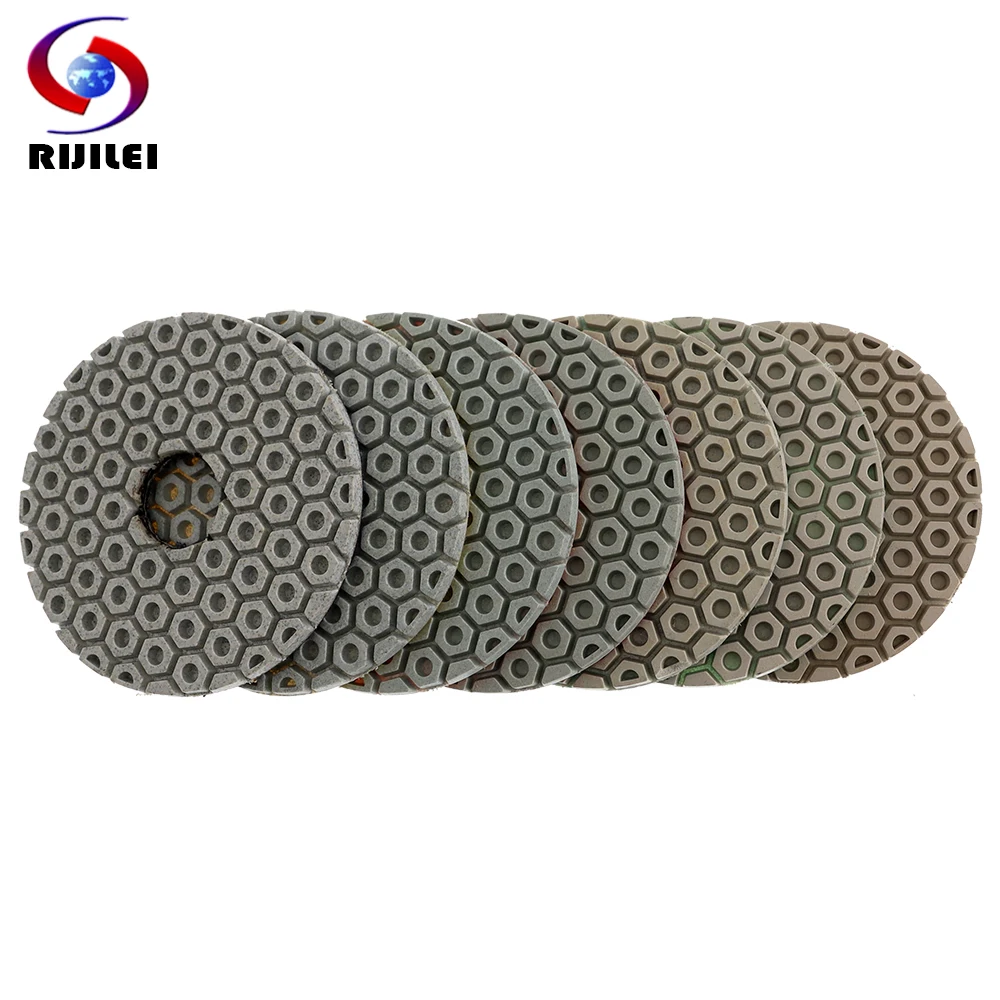 Super 4inch Diamond Polishing Pads Seco Molhado 100 mm Polimento Pad para Granito Mármore Pedra Concreto Discos de Moagem Pcs por Conjunto