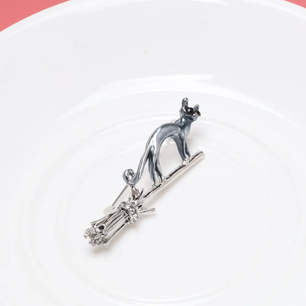 Melankolicka Odznaka Kota Kreatywna Zwierzęca Ozdoba na Torbę z Kotem Broszka Biżuteria, Model Mopa