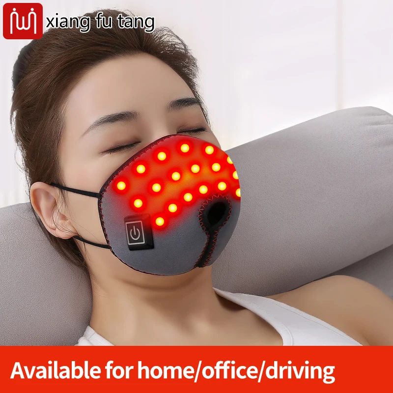 

Red Light therapy Nasal Massager Wrap Around Heated Mask Rapid fever Relieves Stuffy Nose Rhinitis Breathable Nasal Cover Unisex