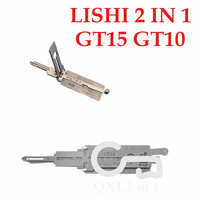 1PCS Lishi GT10 GT15 2-in-1 Pick & Decoder for Fiat 2 in1 Tools Car Lock Picking Lishi Auto Door Open Too Kit Picks Complete Set