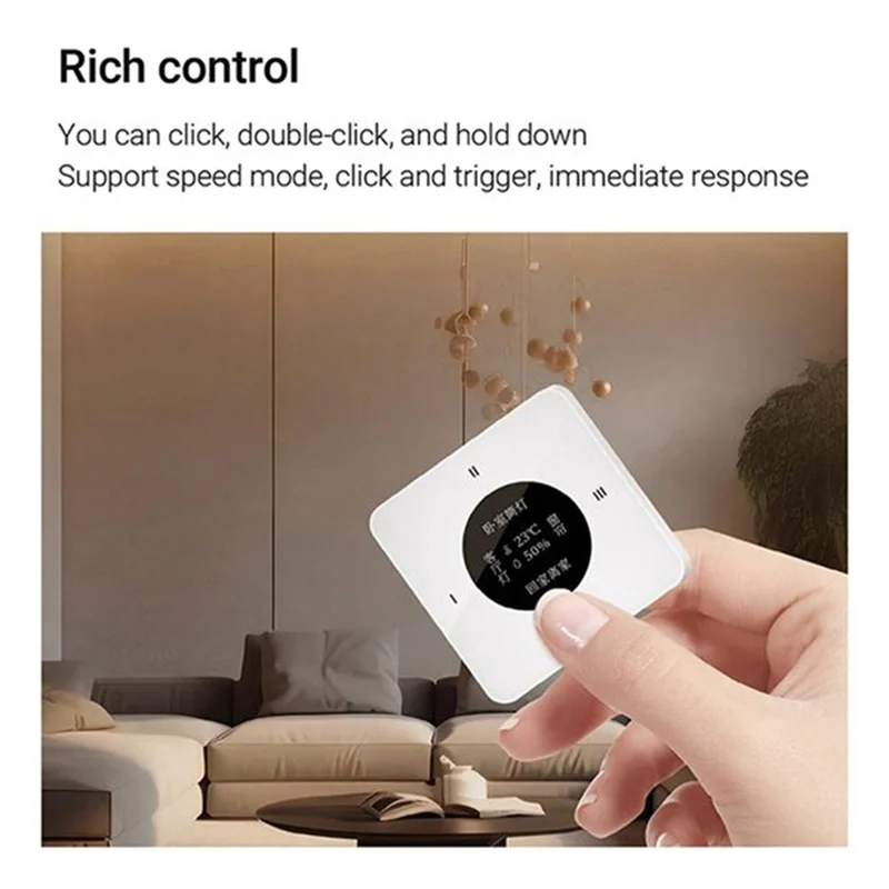 

N01R-Ks1pro Многоклавишный интеллектуальный переключатель дистанционного управления сцены, 2 шт., беспроводной переключатель, датчик температуры и влажности, дисплей