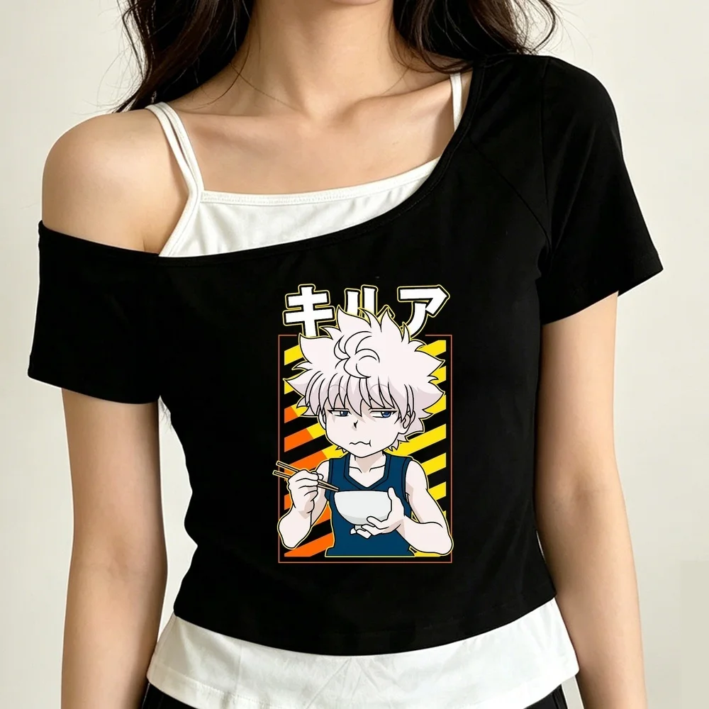 Hunter × Hunter crop top women y2k anime cute harajuku scene  t-shirt clearance sales emo cutecore kawaii vintage