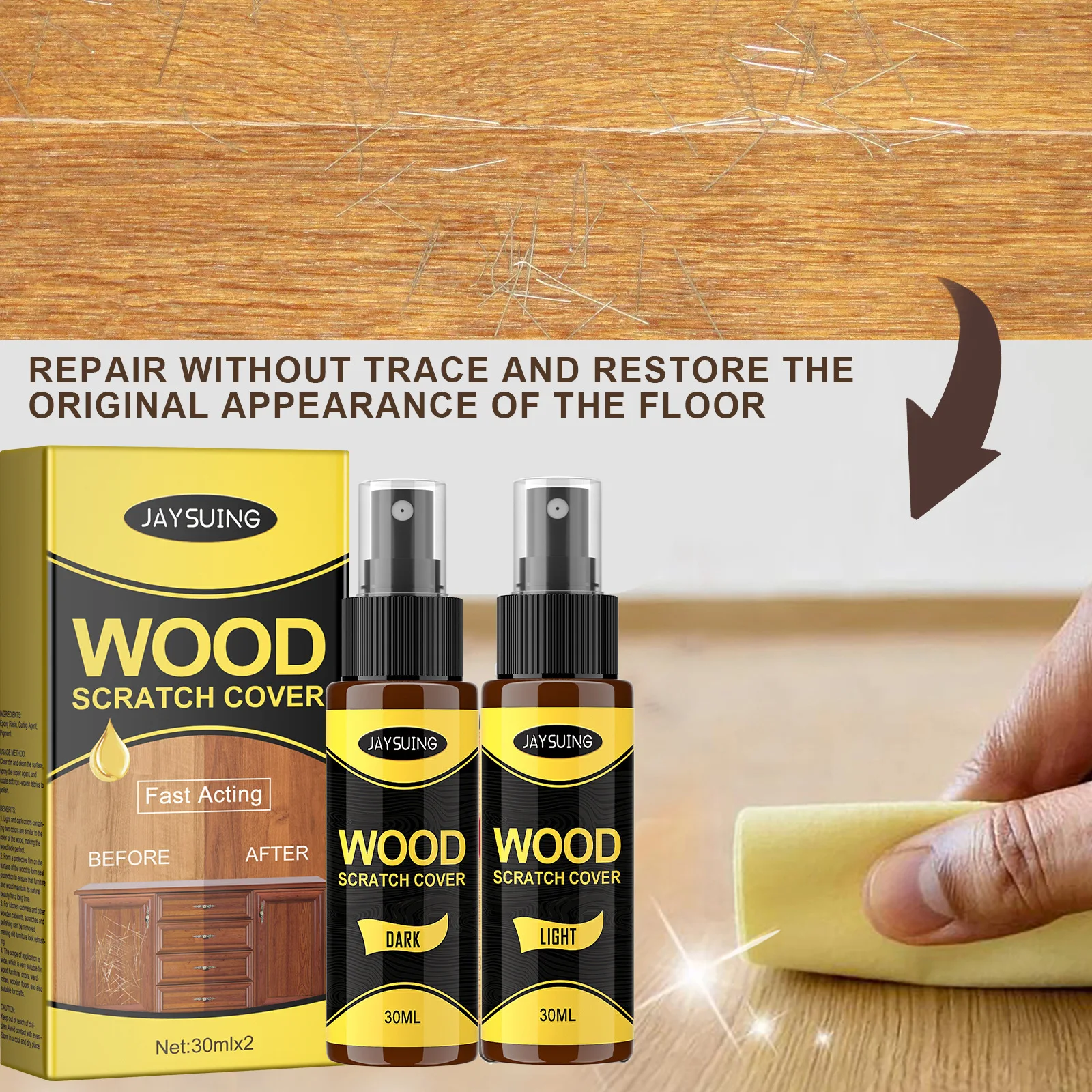 Wood Scratch Repair Tool Polishing Wooden Floor Gap Filler Stitching Renovate Scratch Repair Waxing Wooden Floor Repair Liquid