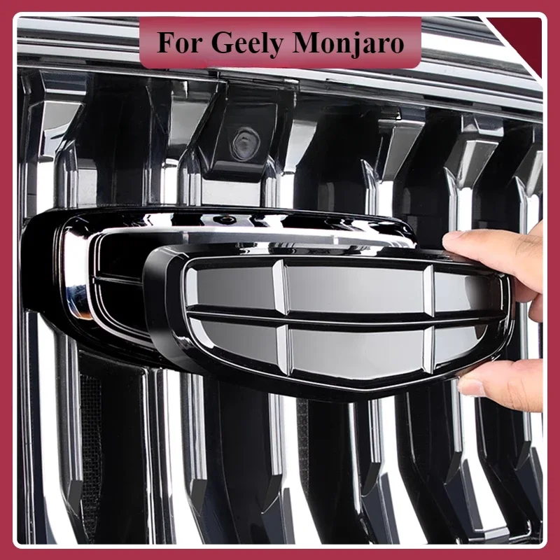 

For Geely Monjaro Xingyue L ABS Logo Sticker Black Badge Emblem Racing Grill Hood Styling Decorative Sticker Accessories