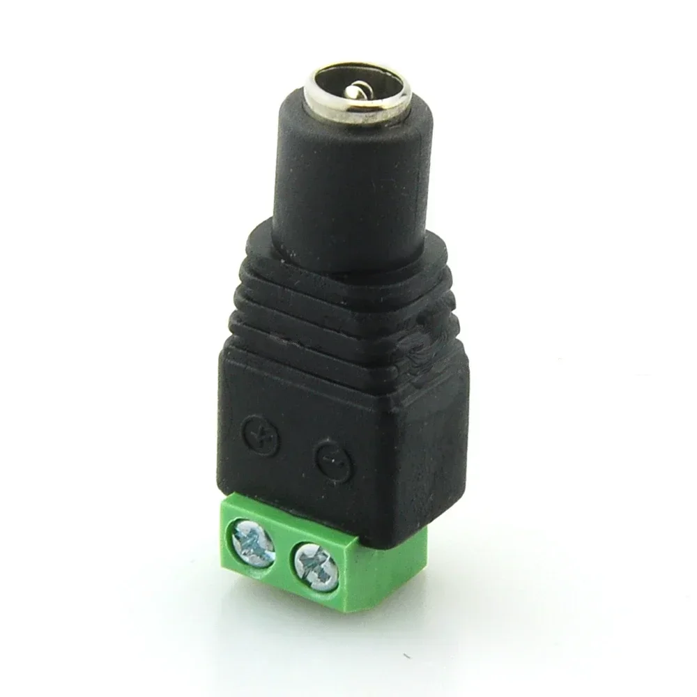10PCS DC Female 2.1x5.5mm Power Jack Adapter Plug Cable Connector for CCTV Camera