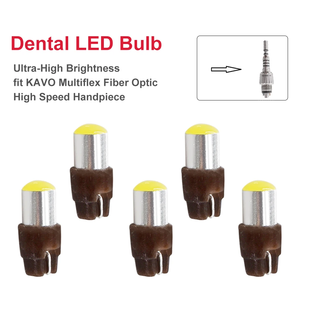 5/10pcs Dental LED Bulb Fiber Optic for High Speed Handpiece Quick Coupler Connector Ultra-High Brightness fit for KAVO