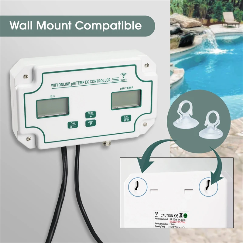 Tuya Wifi Digital 3 في 1 حوض السمك PH تحكم EC مقياس الحرارة نظام مراقبة المياه لحمام السمك #2