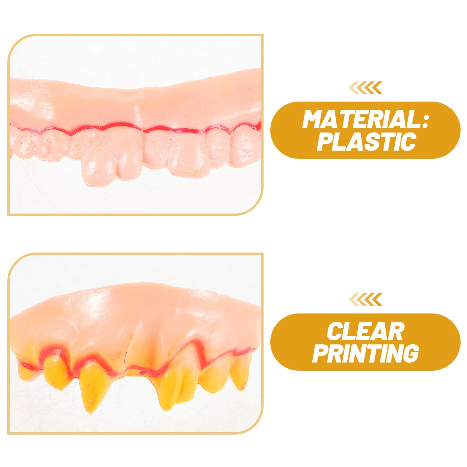 ฟันปลอมของเล่นตลก 5 ชิ้น ของเล่นแปลกใหม่ อุปกรณ์ประกอบฉากฟันปลอมสำหรับงานปาร์ตี้ฮาโลวีน อีสเตอร์ เกมส์ ของขวัญตลก ของตกแต่ง