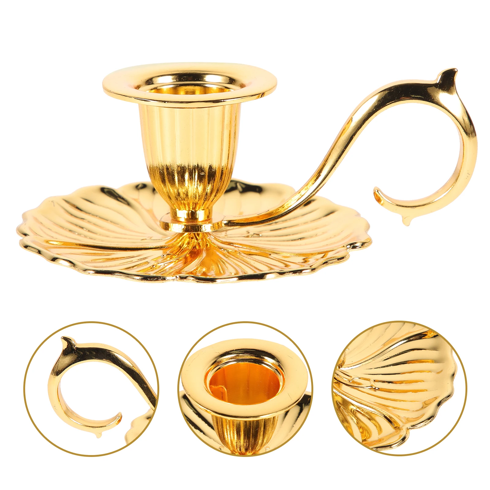 

Decorative Vintage Cup Holder Mold Zinc Alloy Candlestick Holders for Pillar