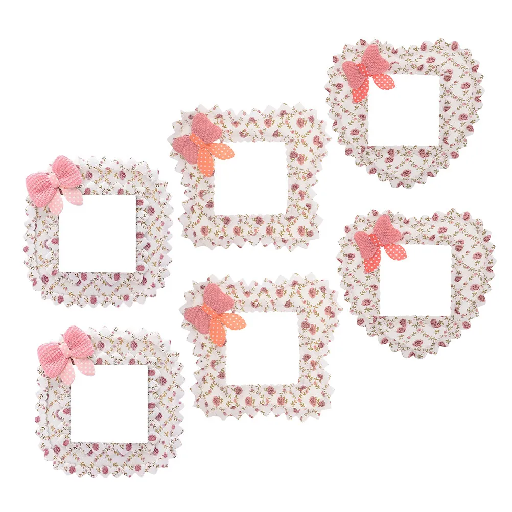 6Pcs Floral Lace Switch Cover Protective Decor for Bedroom Bathroom Living Room Decorative Outlet Stickers Flower Outlet Cover