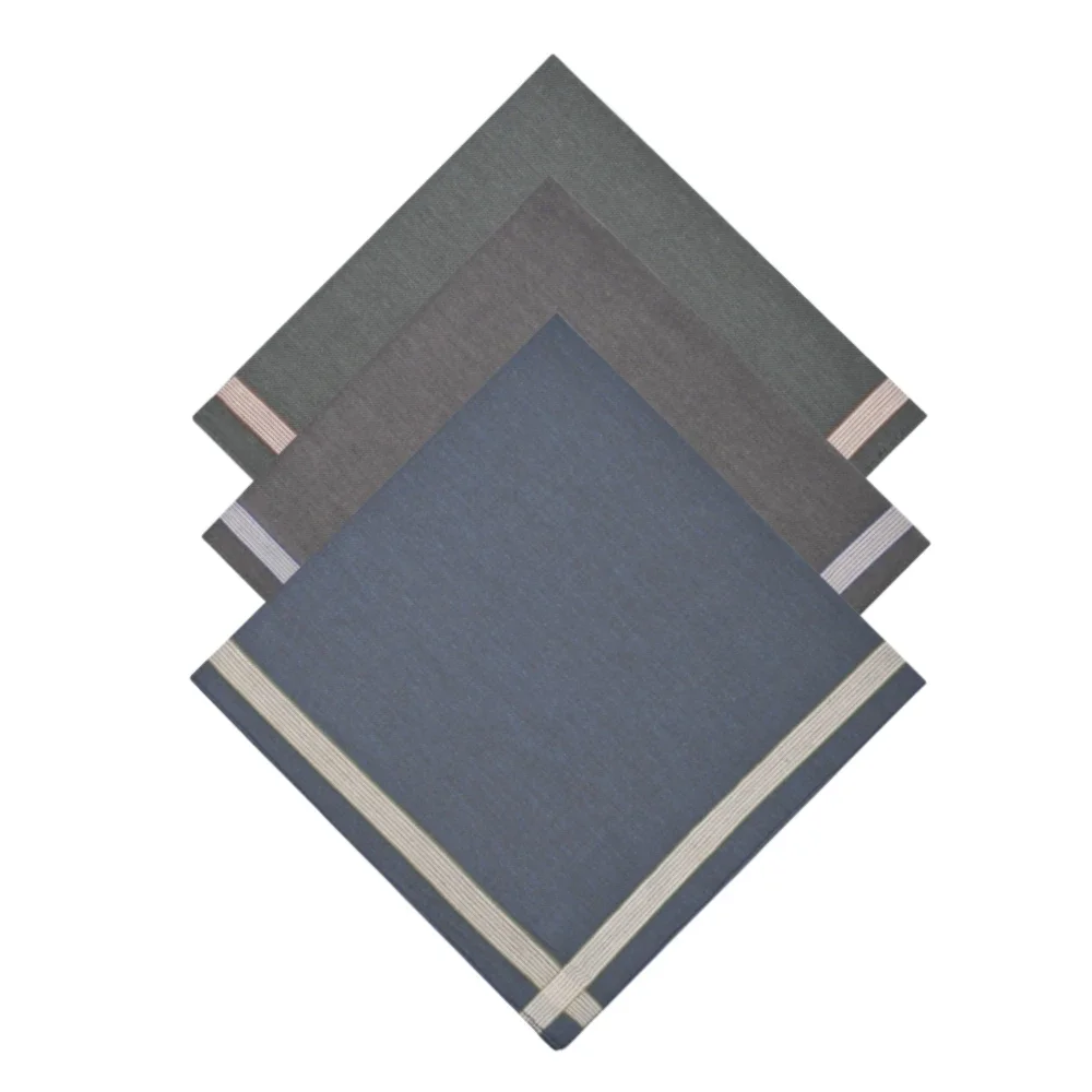 

Thin sensing 3PCS pure cotton plain satin gentleman handkerchief set suit pocket towel soft gentleman43CM/16.9IN
