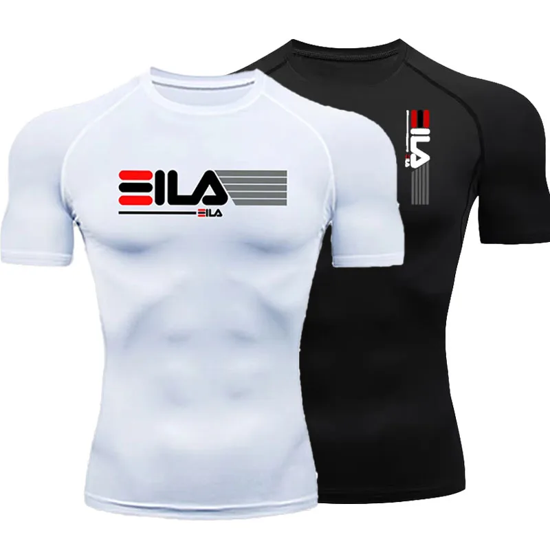 

Компрессионные футболки для мужчин: быстросохнущие, эластичные, для спорта, тренировок, бега, базовый слой, модель JW108
