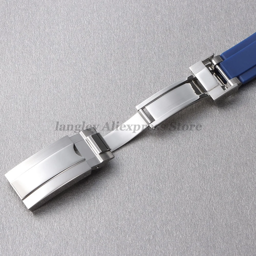 20 مللي متر حزام ساعة مطاطي ناعم ل رولكس GMT دايتونا الغواصة غواص سيليكون الفرقة استبدال المياه الخضراء شبح سوار MenBelt