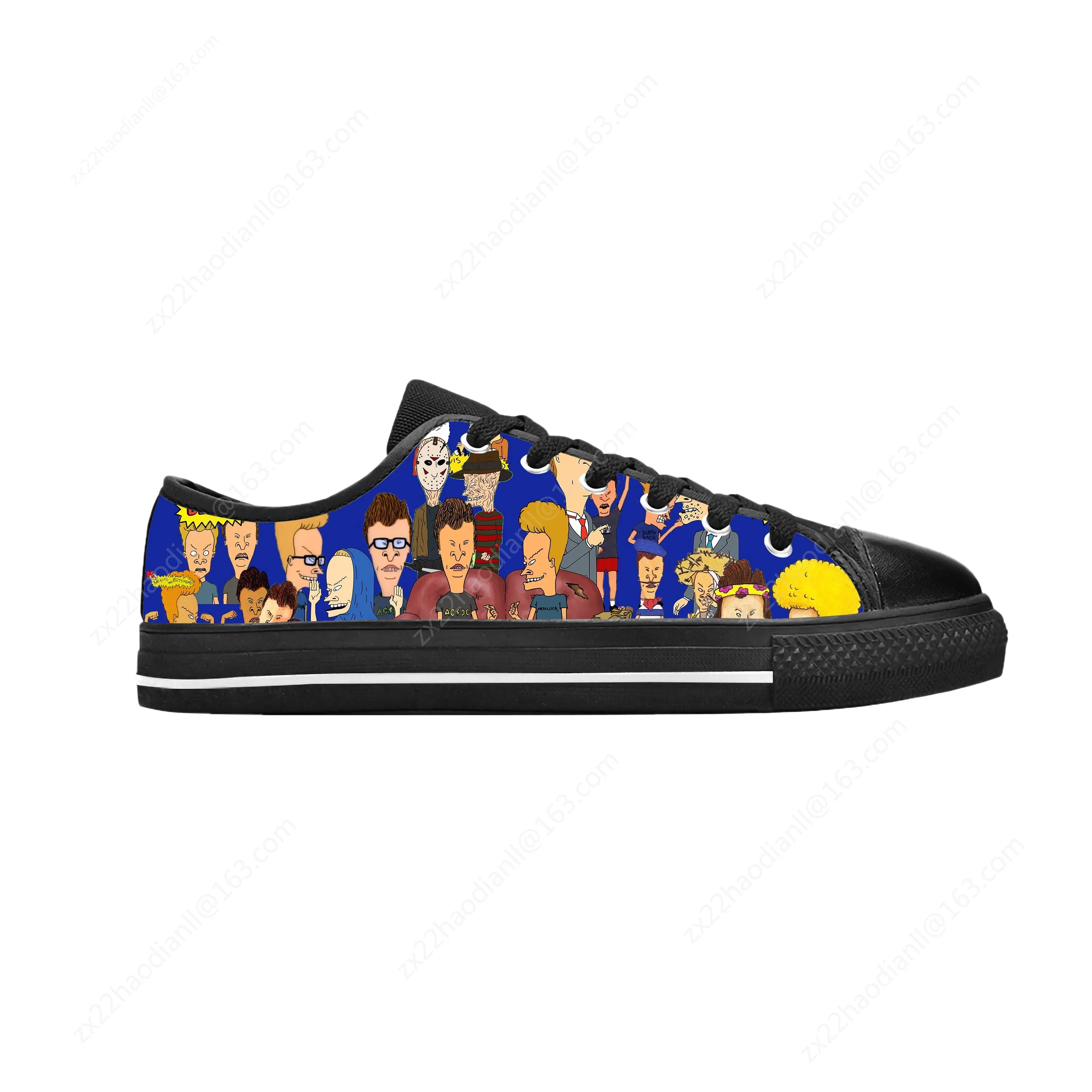 Butthead Butt Head Rock N Roll Cartoon Beavis Cool Casual Cloth Shoes Low Top Comfortable Breathable 3D Print Men Women Sneakers