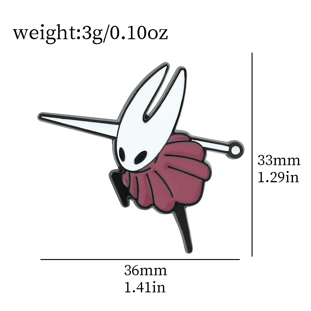 Game Hollow Knight Badge Pins Wanderer Lapel Hornet Cosplay Badge Metal Enamel Brooch