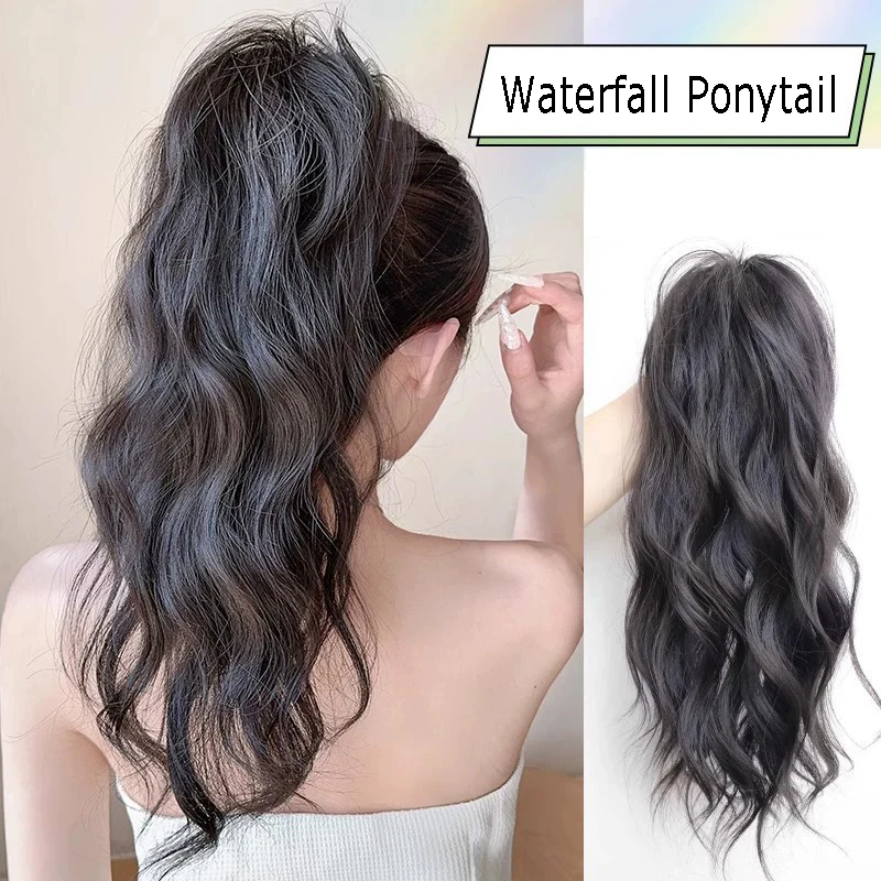 14 Inches Synthetic Curly Claw Clip In Ponytail Fashion Daily Use Heat-Resistant Elegant Halloween Holiday Promotion Cosplay Wig