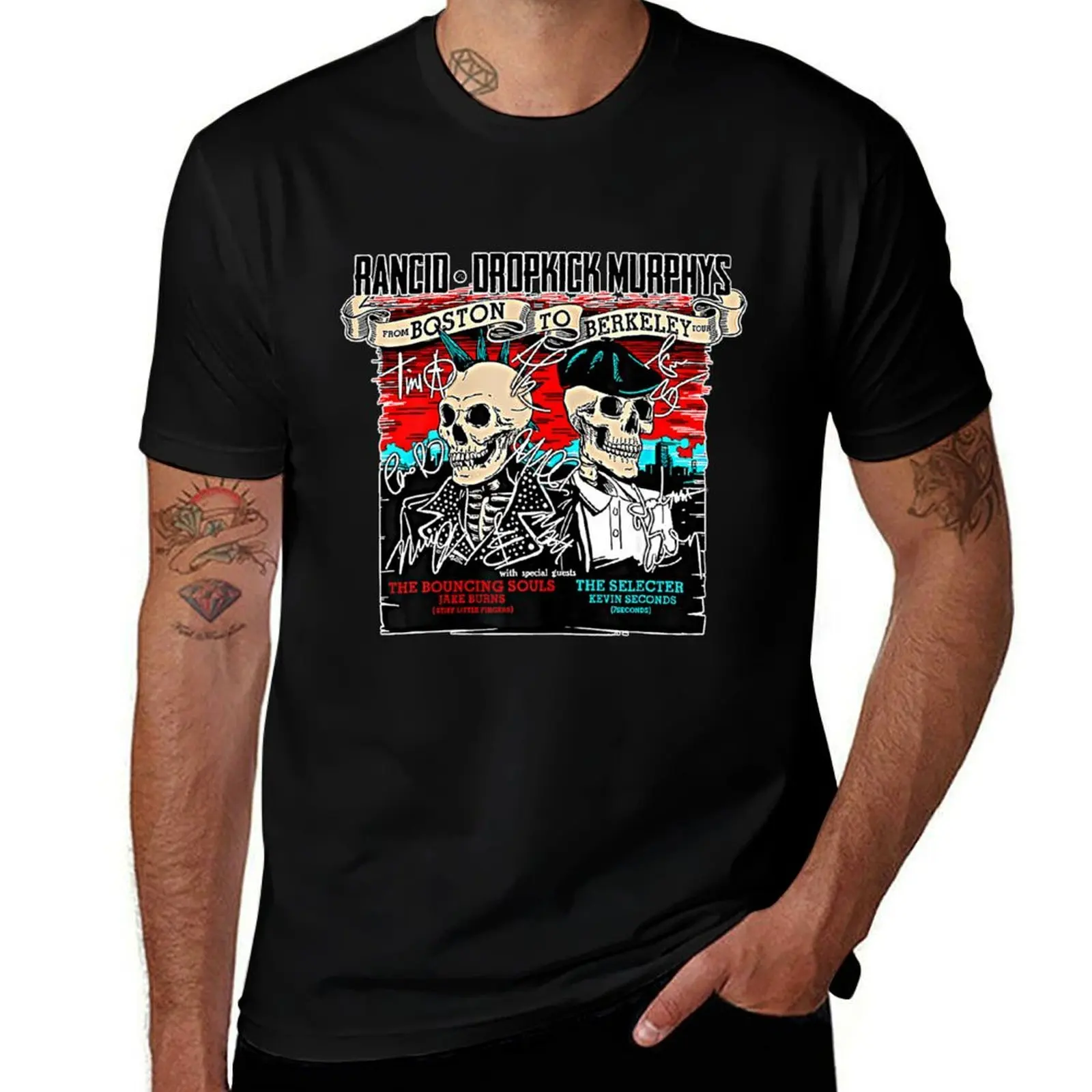 Pirate Rancids Dropkick Skeleton VIntage T-Shirt Lightweight Hiking T-Shirt