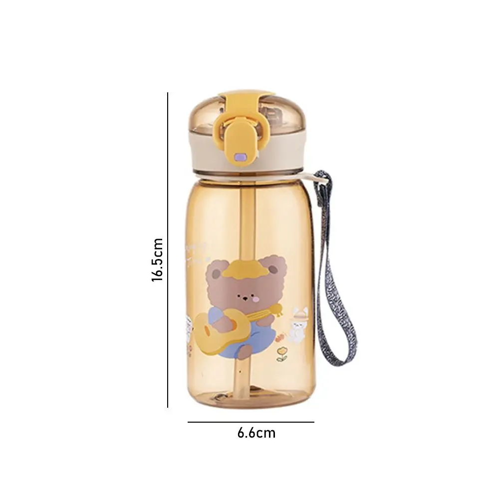 400ml Cute Water Straw Cup Sippy Kids Cartoon BPA Free Leakproof Water Bottles Bear Outdoor Portable Drink Bottle Children\'s Cup