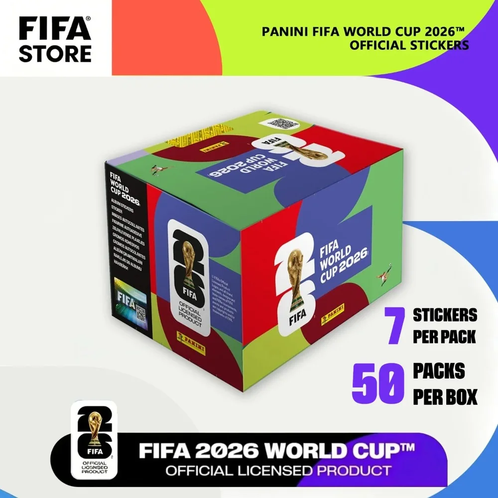 Panini 2026 FIFA World Cup Sticker Box 50 Packs Estimated 350 Soccer Player Blind Stickers Collectible Peripherals