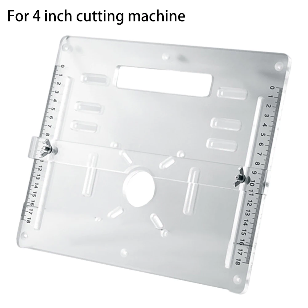 1pc Cutting Machine Inverted Board 8mm Thick Acrylic Cutting Bottom Plate 45/90° Circular Saw Guide Rail Bottom Plate