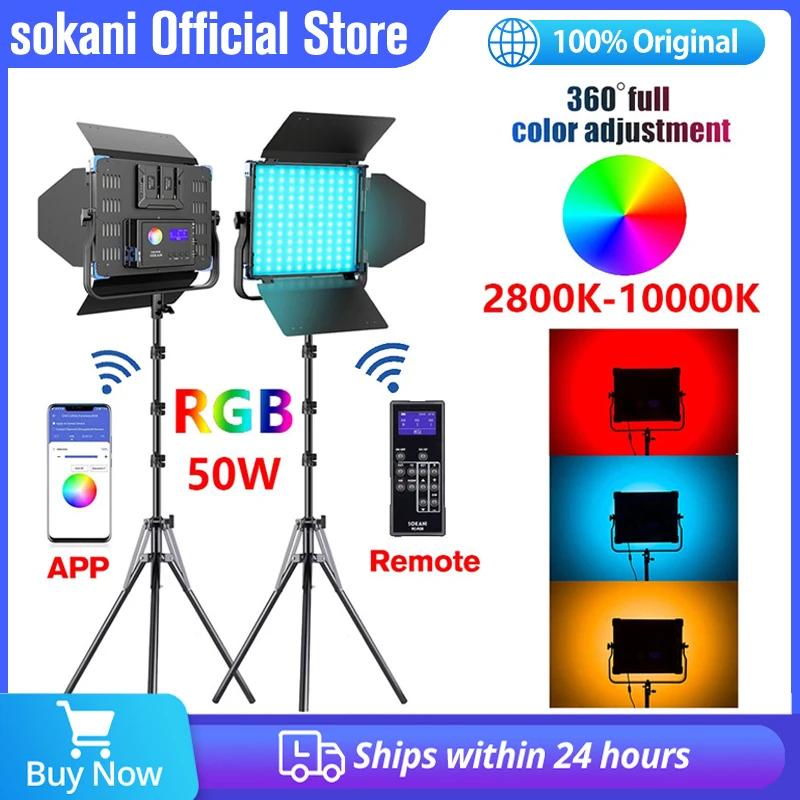 

Sokani X50 RGB светодиодный Video светильник 2800K-10000K панель студийная лампа освещение для фотографий видео студия Youtube Filmmaker